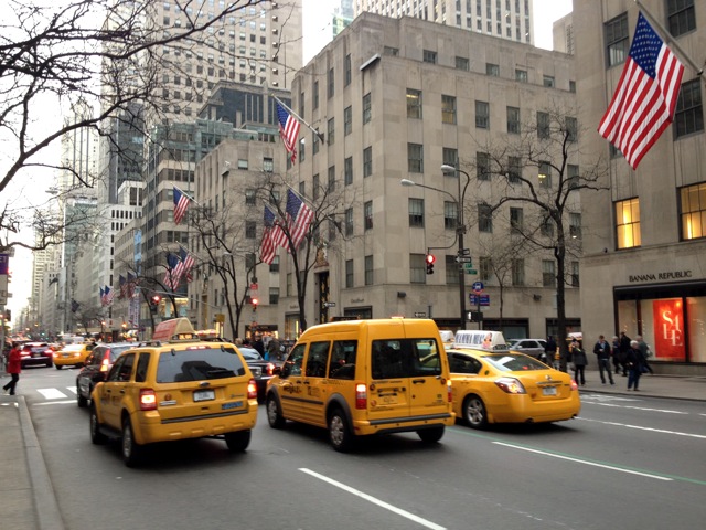 żółta, nowojorska taksówka