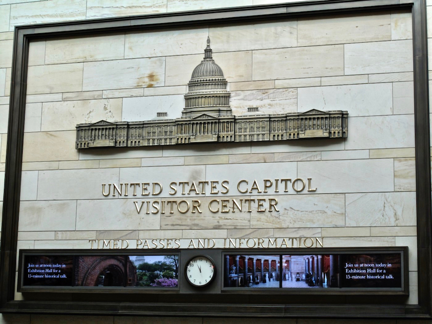 visitor center na Kapitolu w Waszyngtonie