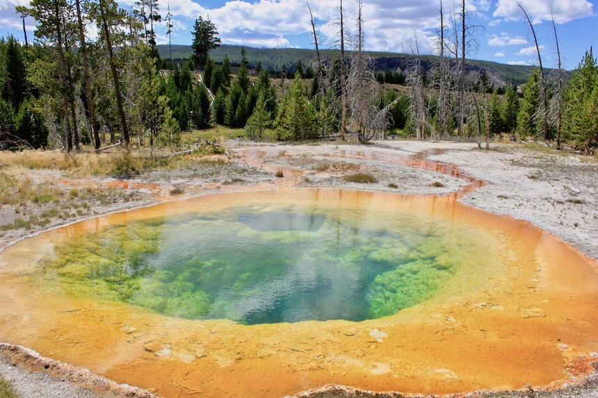 Park Yellowstone, najstarszy park narodowy na świecie.