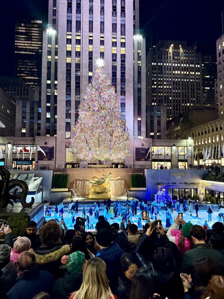 nowojorska choinka przy Rockefeller Plaza